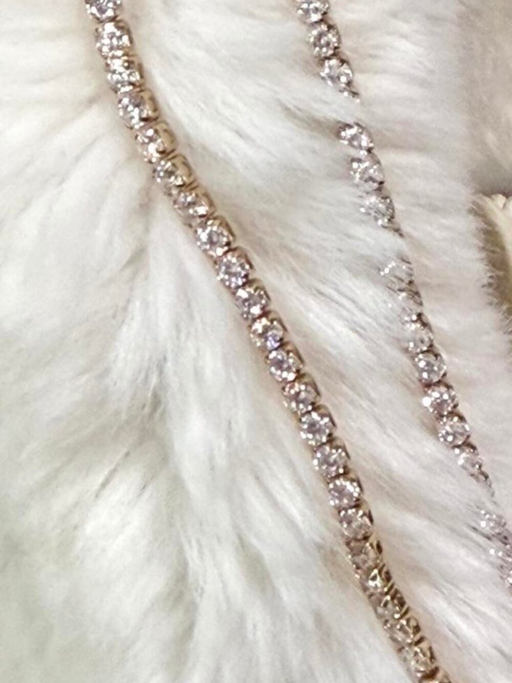 Gold Rhinestone Chain Necklace
